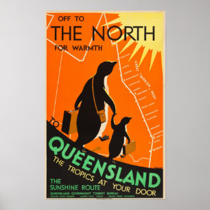 Queensland, Australien Reiseplakat Poster