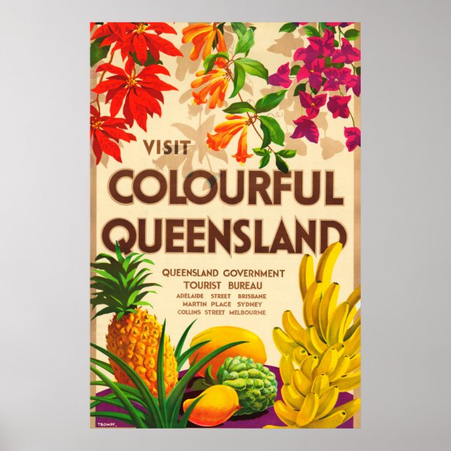 Queensland Australien Tourismus Poster (Vorne)