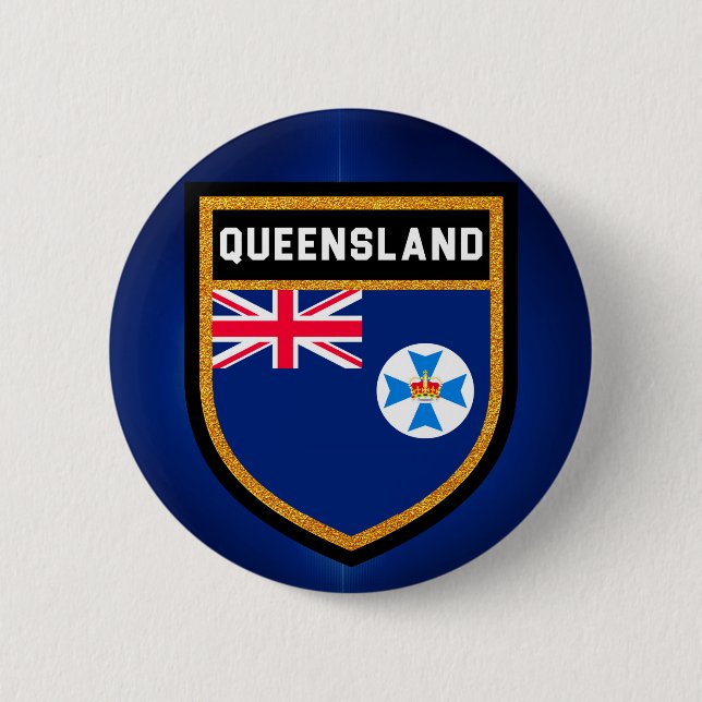 Queensland-Flagge Button (Vorderseite)