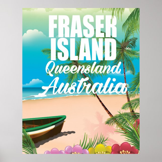 Queensland Fraser Island Reiseplakat Poster (Vorne)
