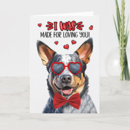 Queensland Heeler Dog Love You Valentine Feiertagskarte