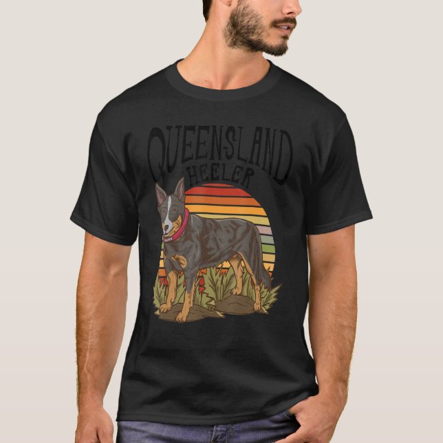 Queensland Heeler - Hunderkennung - Liebe von Hund T-Shirt (Vorderseite)