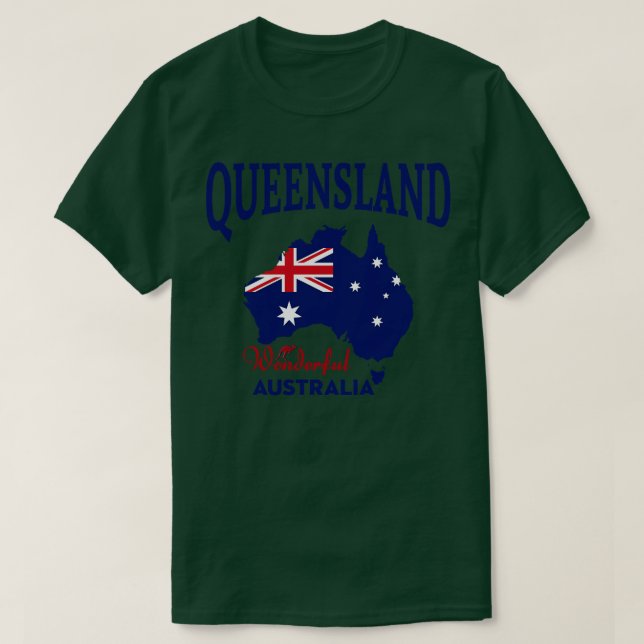 Queensland Wunderschönes Australien T-Shirt (Design vorne)