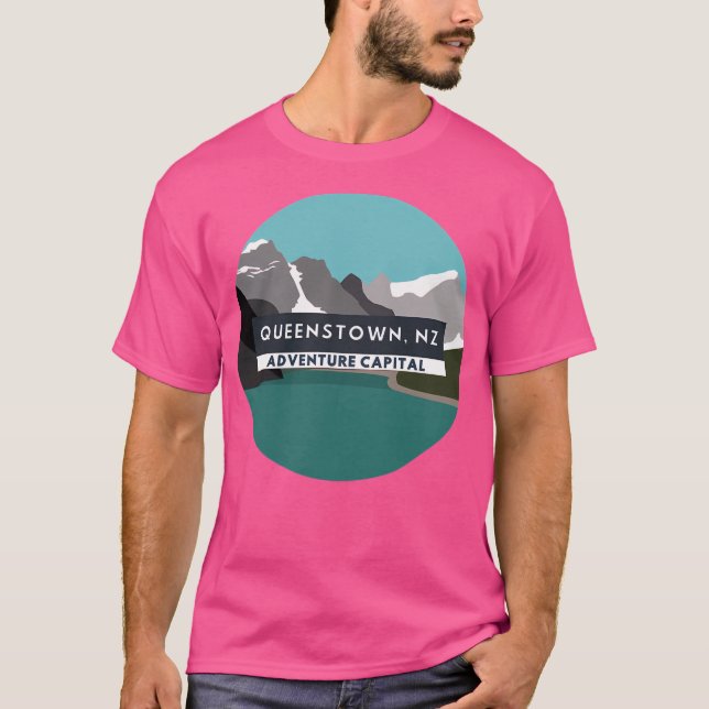 Queenstown Adventure-Hauptstadt T-Shirt (Vorderseite)