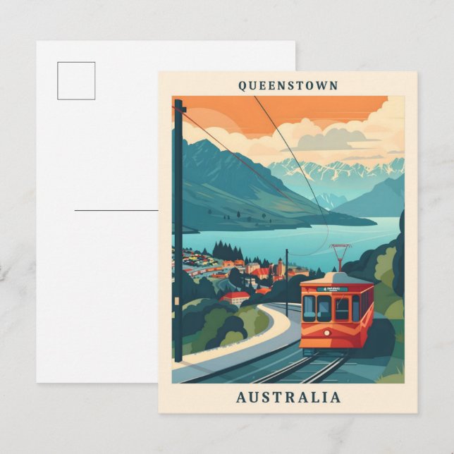 Queenstown Australia Postkarte (Vorne/Hinten)