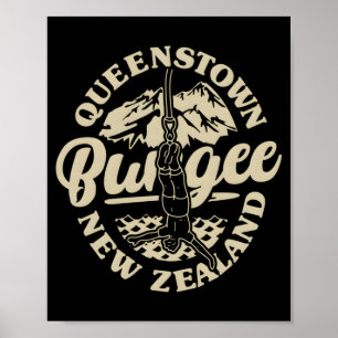 Queenstown Bungee Jump Neuseeland Bungee Extrem  Poster