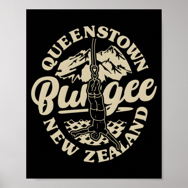 Queenstown-Bungee-Jumping Neuseeland Bungee Extrem Poster (Vorne)