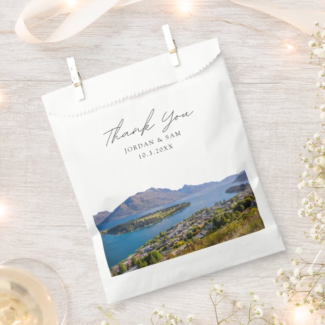 Queenstown Gastgeschenk Hochzeit Vielen Dank Geschenktütchen (Ausgeschnitten)