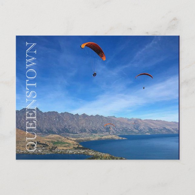 Queenstown-Gleitschirm Postkarte (Vorderseite)