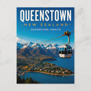 🏔️ Queenstown Neuseeland Abenteuer-Homedekor 🚠 Postkarte
