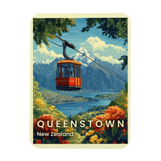 Queenstown, Neuseeland - Atemberaubende Aussicht a Magnet (Vertikal)