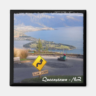 Queenstown, Neuseeland - Luge 2 (Kühlschrankmagnet Magnet