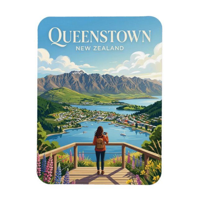 QUEENSTOWN NEUSEELAND MAGNET (Vertikal)