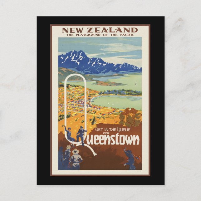 Queenstown Neuseeland Postkarte (Vorderseite)