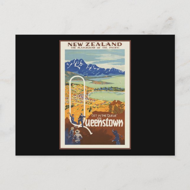 Queenstown Neuseeland Postkarte (Vorderseite)