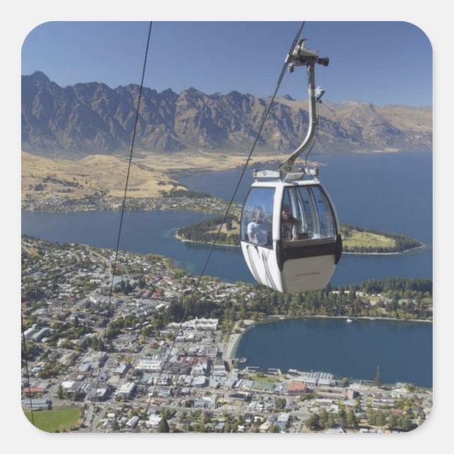 Queenstown, Neuseeland Quadratischer Aufkleber (Vorderseite)