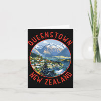 Queenstown Neuseeland Retro abgenutzt Kreis