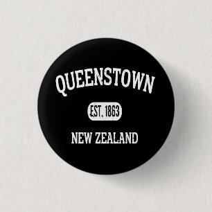 Queenstown Neuseeland Vintage Button