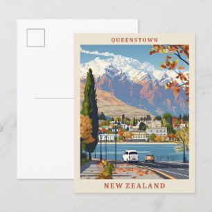 Queenstown New Zealand Elegante Postkarte