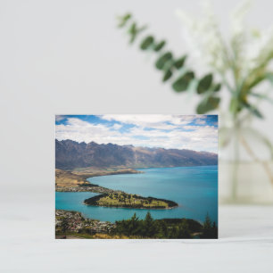 Queenstown New Zealand Seeblick. Feiertagspostkarte