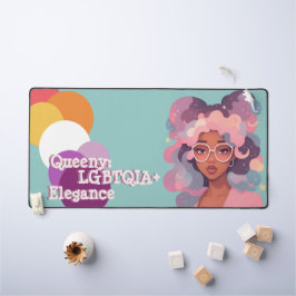Queeny - LGBTQIA+ Eleganz Schreibtischunterlage