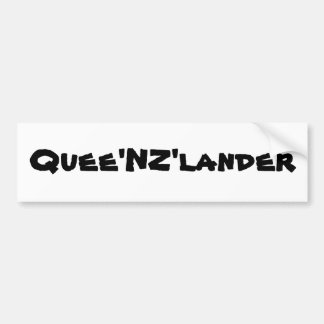 Quee'NZ'lander Autoaufkleber