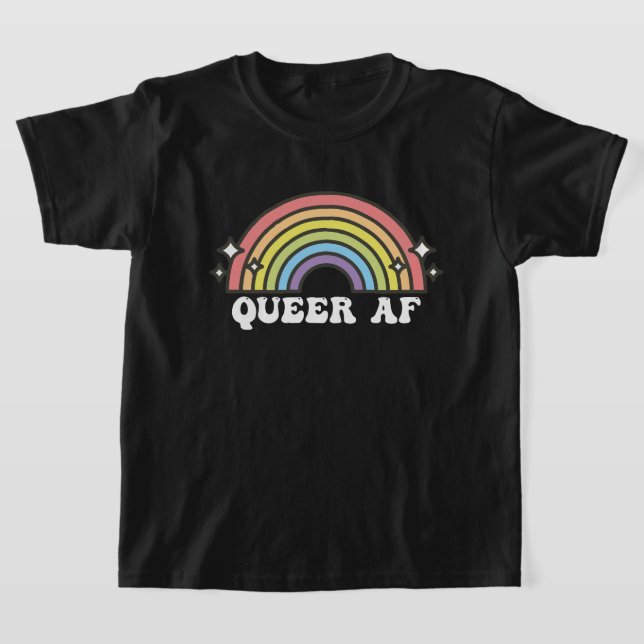 Queer AF Gay Pride Lesbische Trans Bisexuelle LGBT T-Shirt (Ablage )