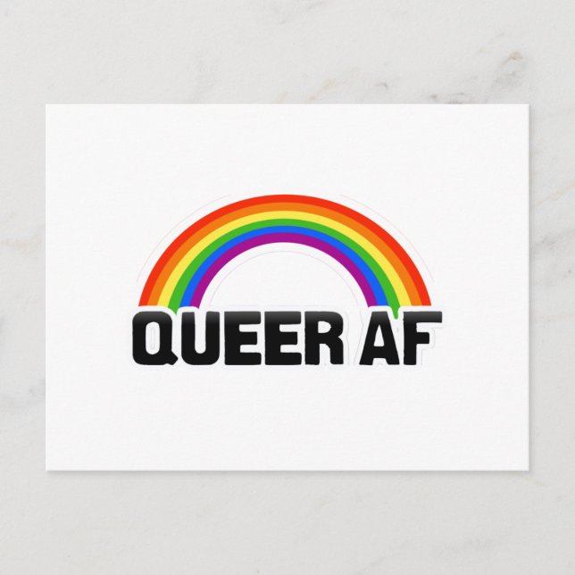 QUEER AF POSTKARTE (Vorderseite)