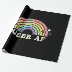 Queer AF Rainbow Gay Lesbian Trans Bisexual LGBTQ Geschenkpapier
