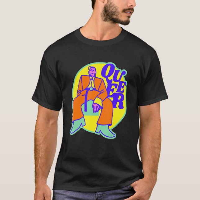 Queer Gay Rights Stolz Regenbogen T-Shirt (Vorderseite)