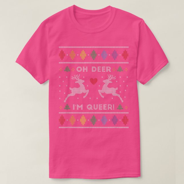Queer hässlicher Weihnachtspulli T-Shirt (Design vorne)