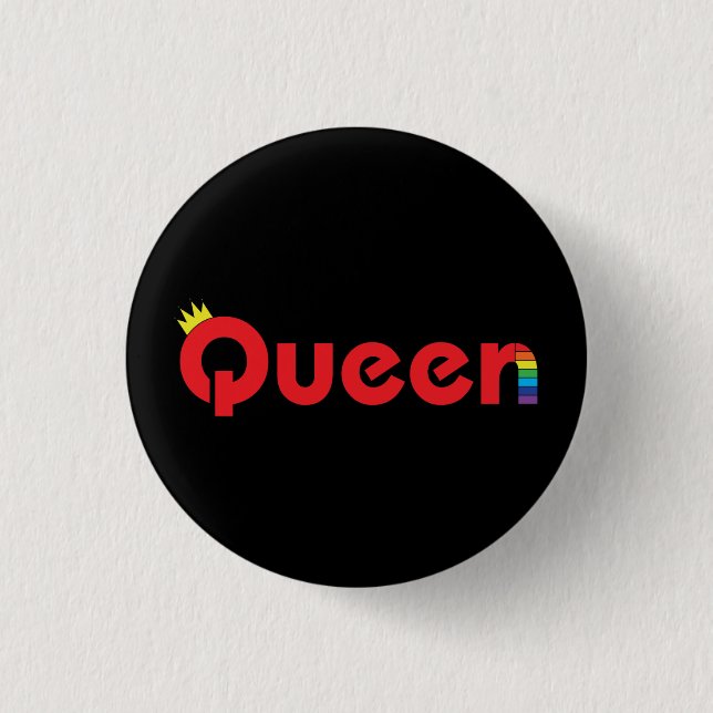 Queer/n Stolz-Abzeichen Button (Vorderseite)