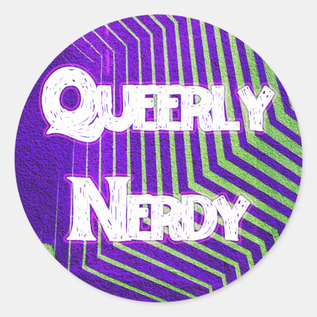 Queer nerdige Aufkleber (Vorderseite)