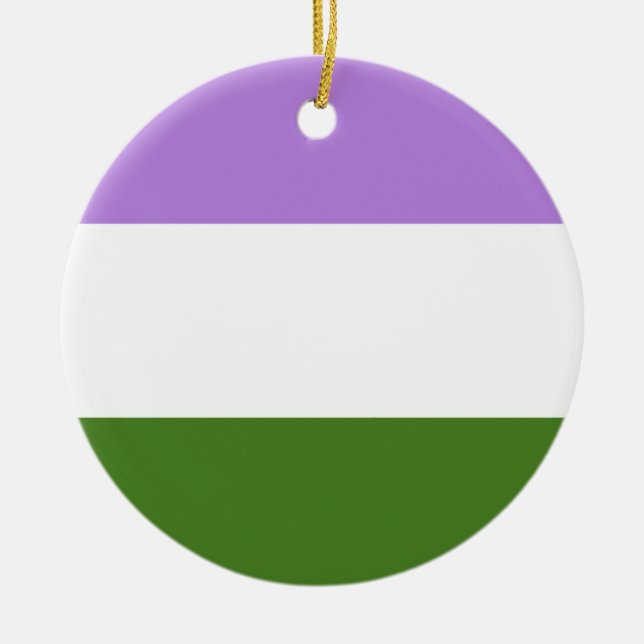 Queer-Pride-Flagge Keramik Ornament (Vorne)