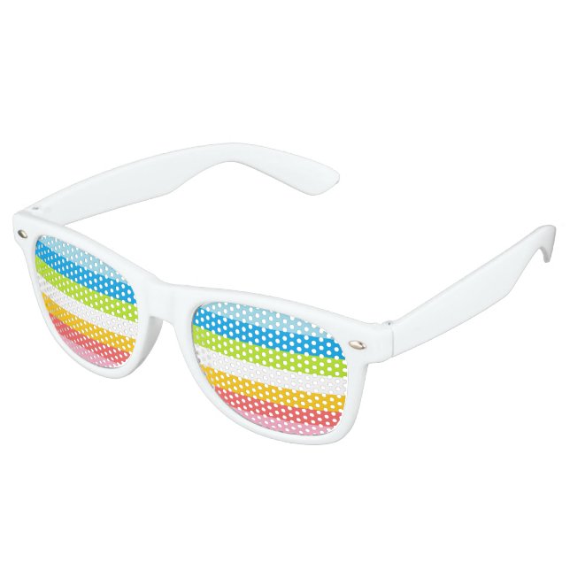 Queer-Pride-Flagge Partybrille (Schrägansicht)