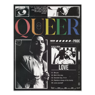 Queer Pride LGBTQ+ Moderne Brutalismus Fotodruck
