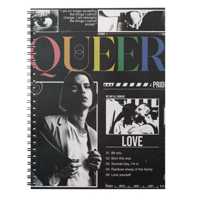 Queer Pride LGBTQ+ Moderne Brutalismus Notizblock (Vorderseite)