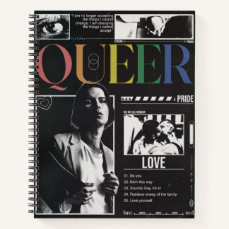 Queer Pride LGBTQ+ Moderne Brutalismus Notizbuch