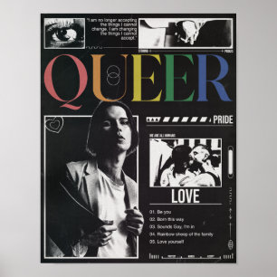 Queer Pride LGBTQ+ Moderne Brutalismus Poster