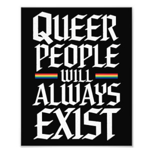 Queer Pride Stolz Queere Menschen werden immer exi Fotodruck