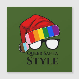 Queer Santa Style-Hut und Sonnenbrillen-Magnet Magnetkarte