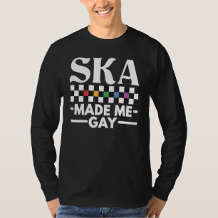 Queer Ska Musik machte mich gay 2 tone Karo Regen T-Shirt