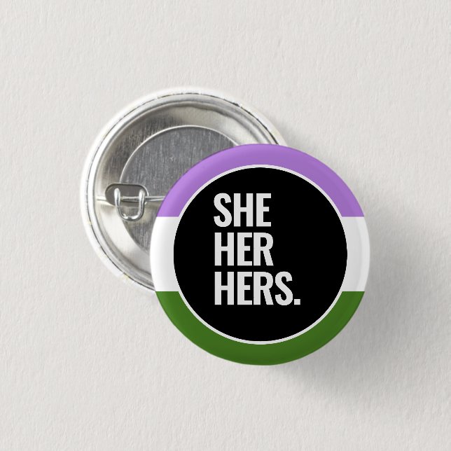 Queer Stolz Button (Vorne & Hinten)