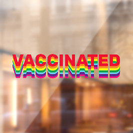 Queer Stolz der geimpften Regenbogenschwule Fensteraufkleber
