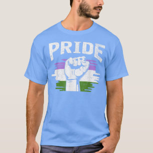 Queer Stolz Fist Genderqueer Flag LGBTQ Pride Mont T-Shirt