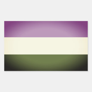 Queer-Stolz-Flagge Rechteckiger Aufkleber