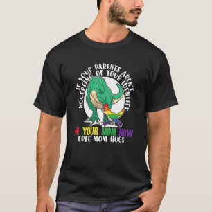Queer Stolz Soziale Bewegung Freier Dinosaurier-Ma T-Shirt