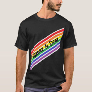 Queer und Lieb Diagonal Regenbogen Shirt