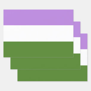 Queere Pride-Flagge Geschenkpapier Set