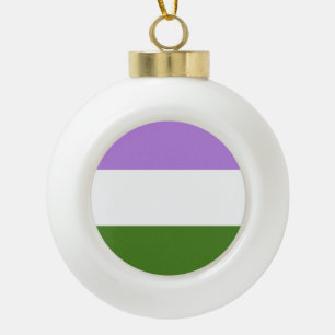 Queere Pride-Flagge Keramik Kugel-Ornament